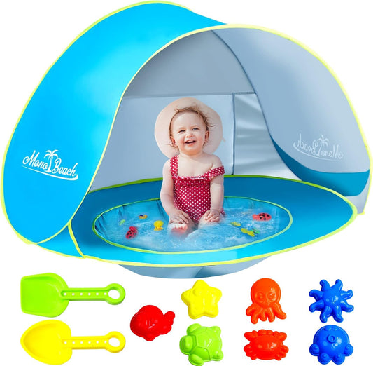 Monobeach Baby Beach Tent Pop Up Portable Shade Pool UV Protection Sun Shelter for Infant