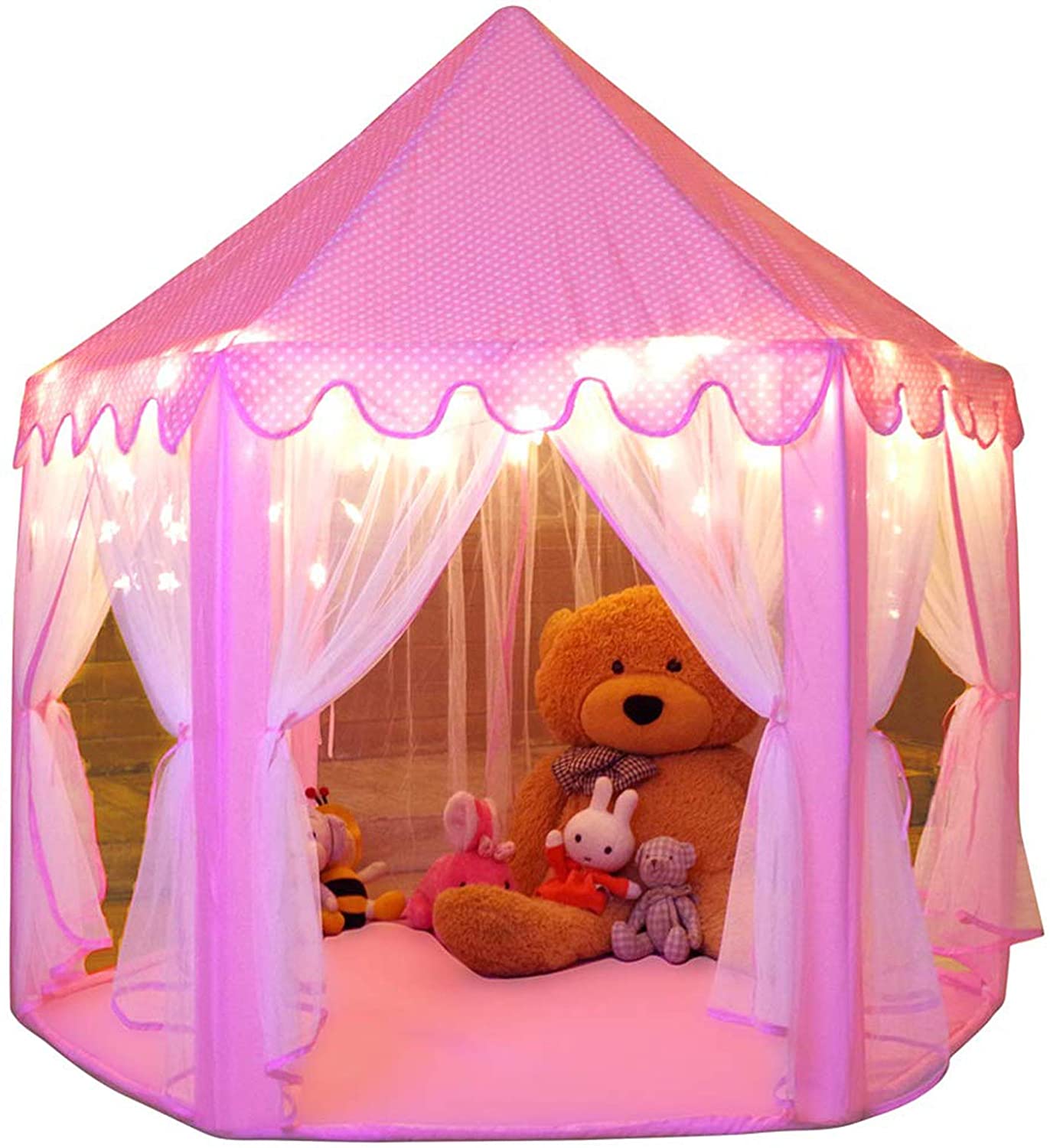 Monobeach Princess Tent Girls with Star Lights