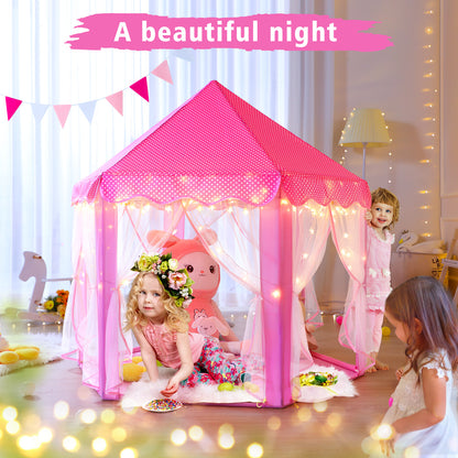 Monobeach Princess Tent Girls with Star Lights